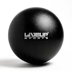 Bola de Pilates Overball, 25cm, Preta, para Exercícios de Pilates, Yoga e Fisioterapia