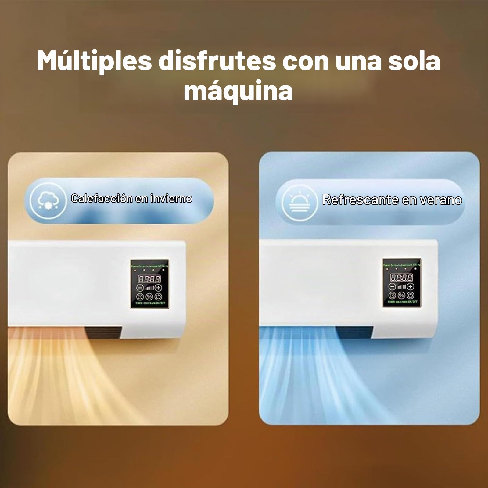 Aire Acondicionado Split MAX 2025 Ultra Silencioso, para Dormitorio Y Oficina En Casa, Montaje En Pared O Escritorio, 12 000 BTU con Refrigeración Y Calefacción Duales,B