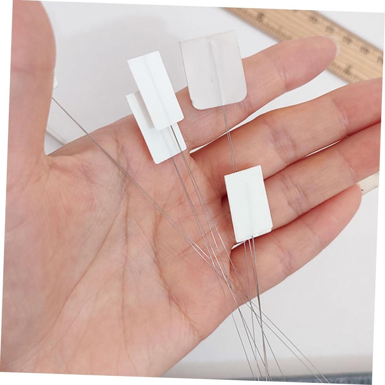 Hohopeti 10Pcs Punch Needle Threaders Durable Steel Wire Embroidery Threading Tools for DIY Crafts for Cross Stitch and Hand Sewing Projects