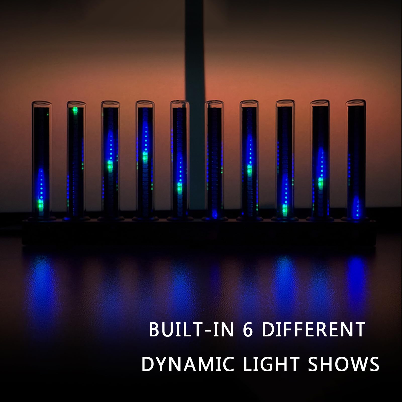 Luce per spettro musicale con tubi Nixie, mini lampada pickup audio, interfaccia audio, luce di riconoscimento del ritmo per studio e sala giochi