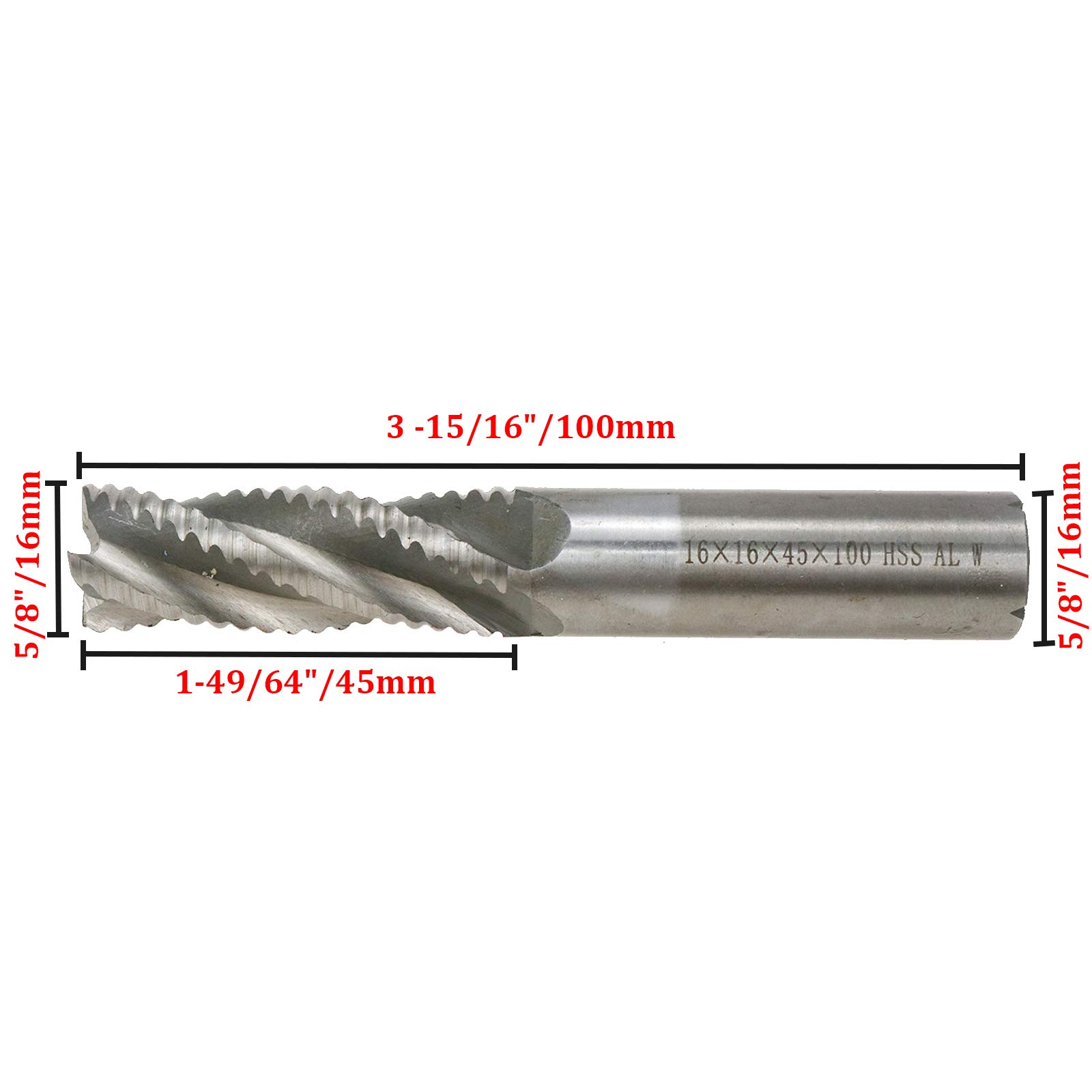 Conical Tool Company E-002 5.0° HSS Tapered End Mill - 3 Flute x 1/16'' Tip x 0.1500'' Large Diameter x 3/8'' Shank x 1/2'' Length of Cut x 2 5/8'' Overall Length