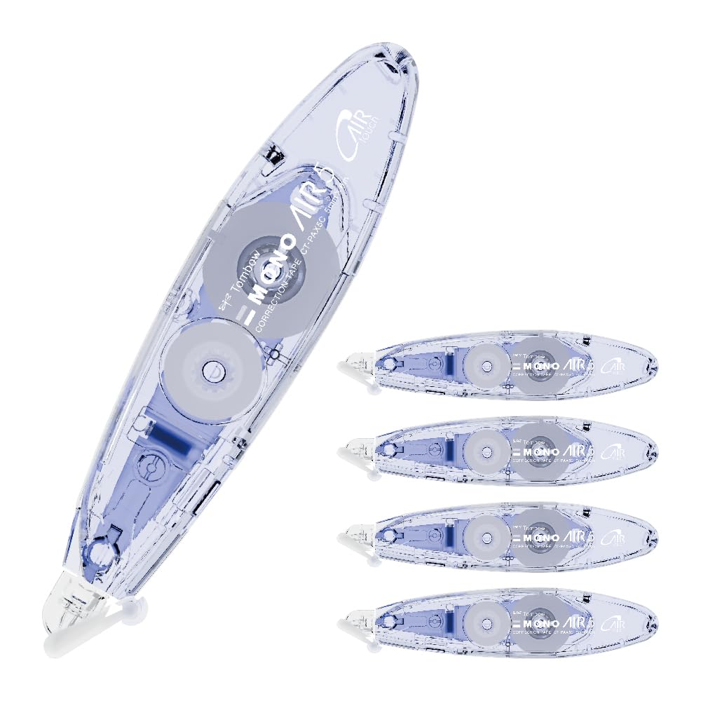 トンボ鉛筆 修正テープ MONO PAX 5mm幅 詰替えタイプ 6m アジサイ 5個 CT-PAX5C41-5P