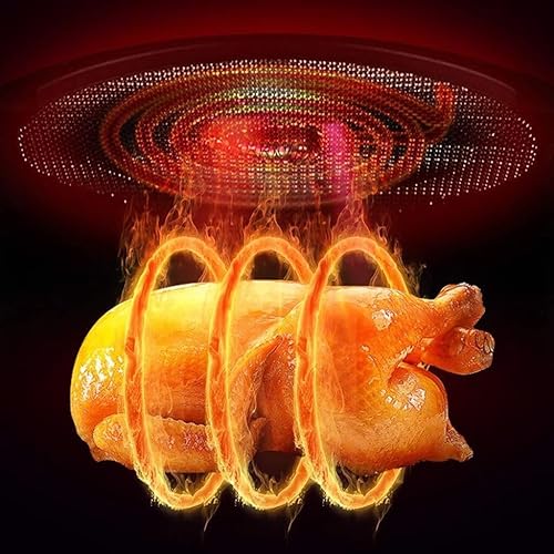 Miniatura 5 de Freidora de aire libre de aceite, más saludable y baja en grasa, mini horno, freidora de aire caliente, control de temperatura ajustable,