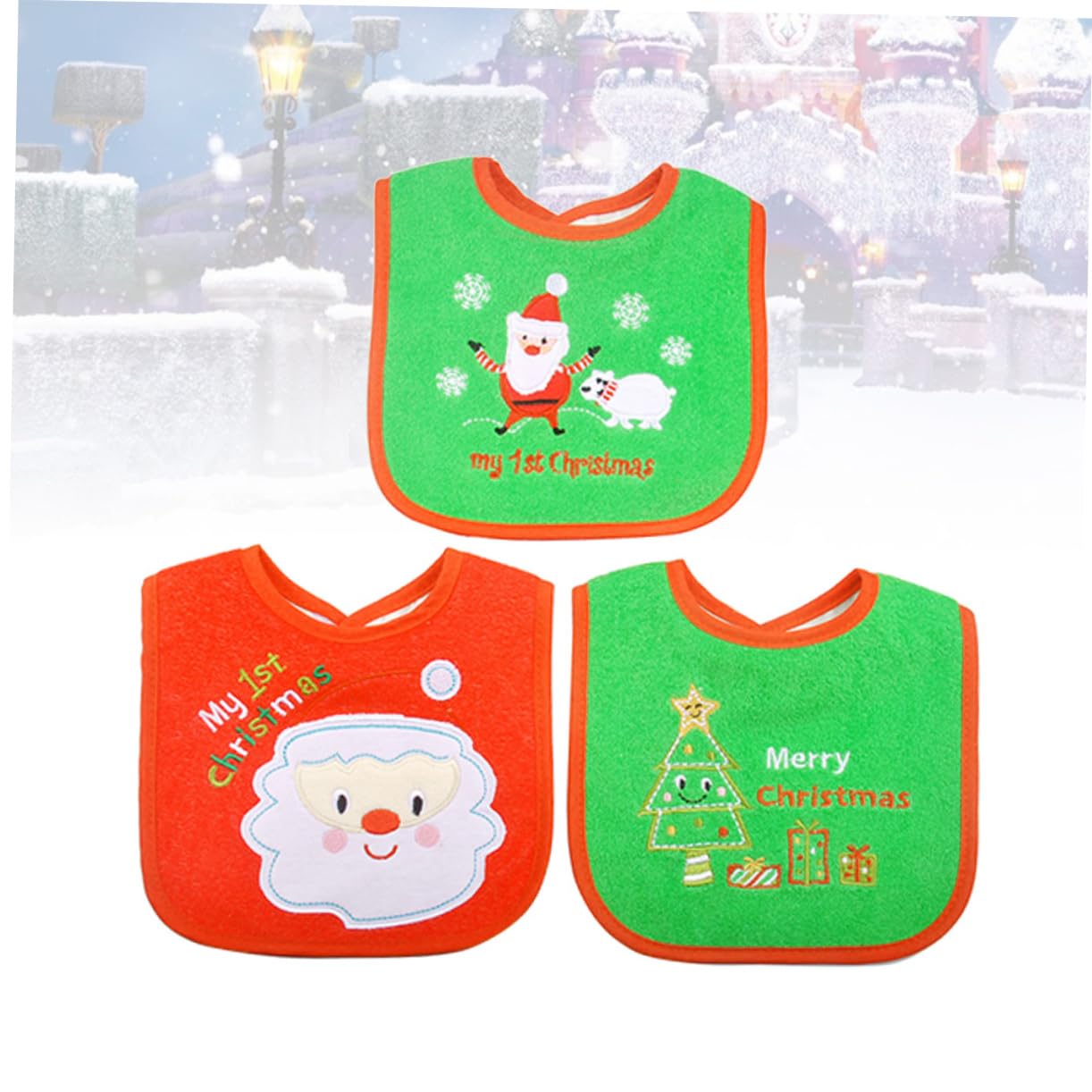 TOYANDONA Baberos Bandana 9 Piezas De Regalo Para Niños Regalo Para Recién Nacidos Baberos De Comida Regalos Para Bebés Baberos De Bandana Babero De Navidad Baberos De Vacaciones Babero De