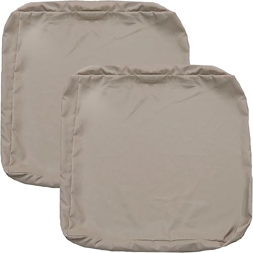 FLYMEI Fundas para cojín de patio, fundas de cojín de repuesto para exteriores, resistentes al agua, con cremallera, fundas de cojín para muebles de