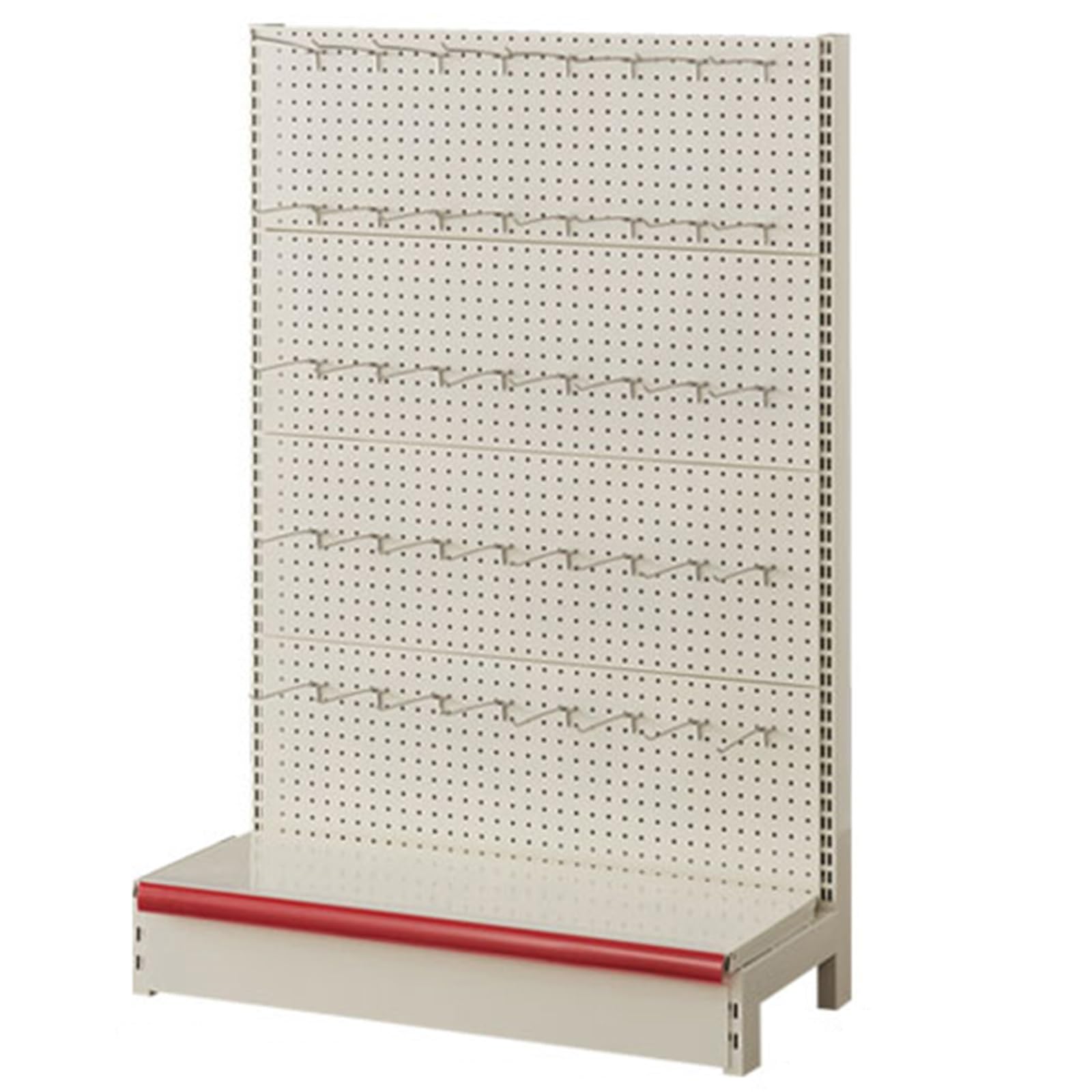 Espositori commerciali ad alte prestazioni con 20 ganci per negozi al dettaglio per mercati, farmacie officine (bianco, 123 x 40 x 135 cm)