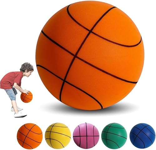 Baloncesto silencioso, pelota de baloncesto de espuma silenciosa 2024, pelota de entrenamiento para interiores, bola de espuma de alta densidad sin