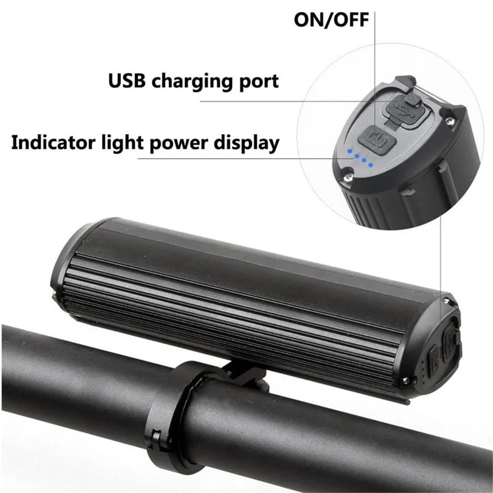Światło rowerowe 8000mAh 5 LED Światło rowerowe przednie Akumulatorowa latarka LED 5200LM Światło czołowe z power bankiem Akcesoria rowerowe(S610)