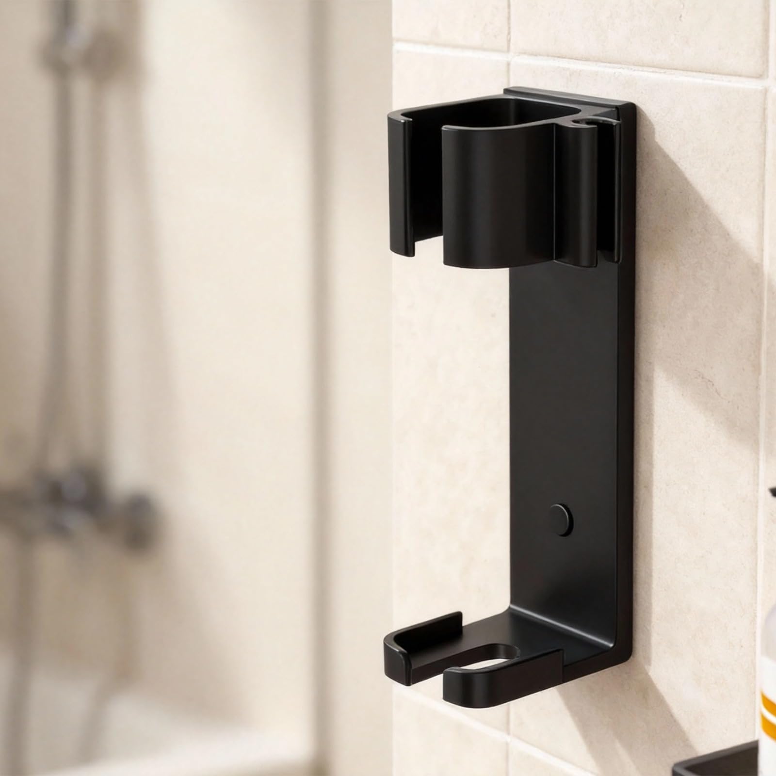 2 STK Lockenstabhalter zur Wandmontage, Aluminium-Aufbewahrungsorganizer für Haarstyling-Geräte, schwarzes Hängegestell mit Doppel-Slot-Design, für Lockenstäbe, Schwarz