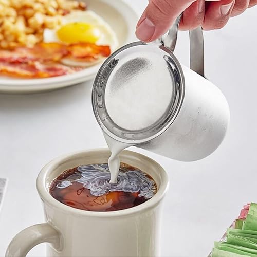 Miniatura 2 de Soro Essentials - Juego de 2 - Crema apilable de acero inoxidable de 10 onzas - Mini jarra para servir leche, café, crema, aderezo de ensalada,