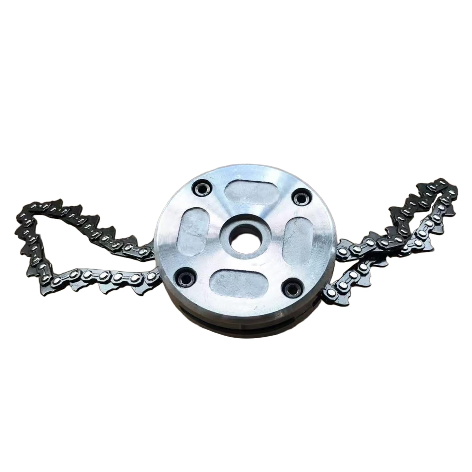 Lawn Mower Trimmer Head, Metal Chain Trimmer Head Replacement Parts, Grass Cutter Spare Parts Tools for Outside Garden