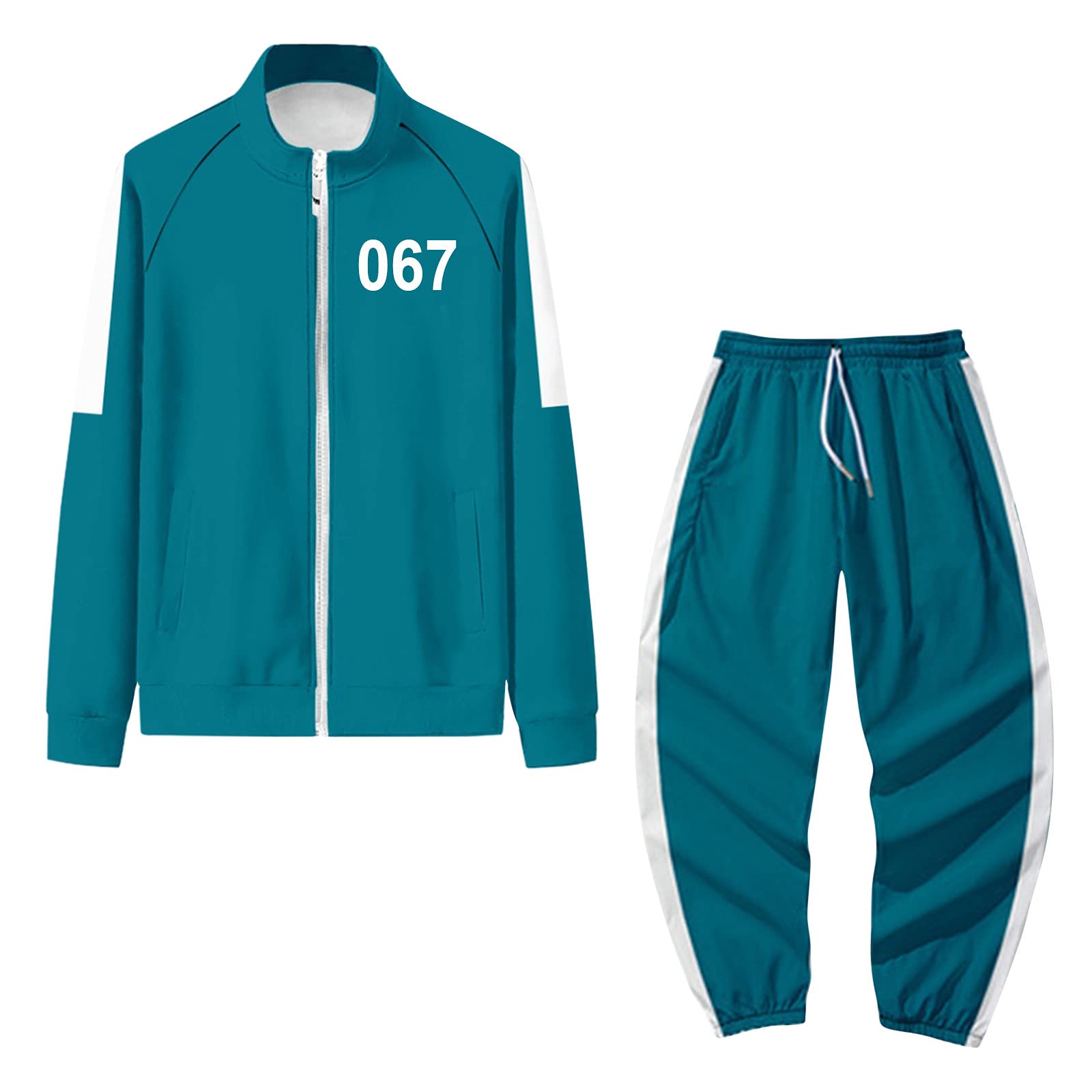 Squid Game Merch Hoodie Pants Two Piece Set Squid Game 067 456 Tracksuits