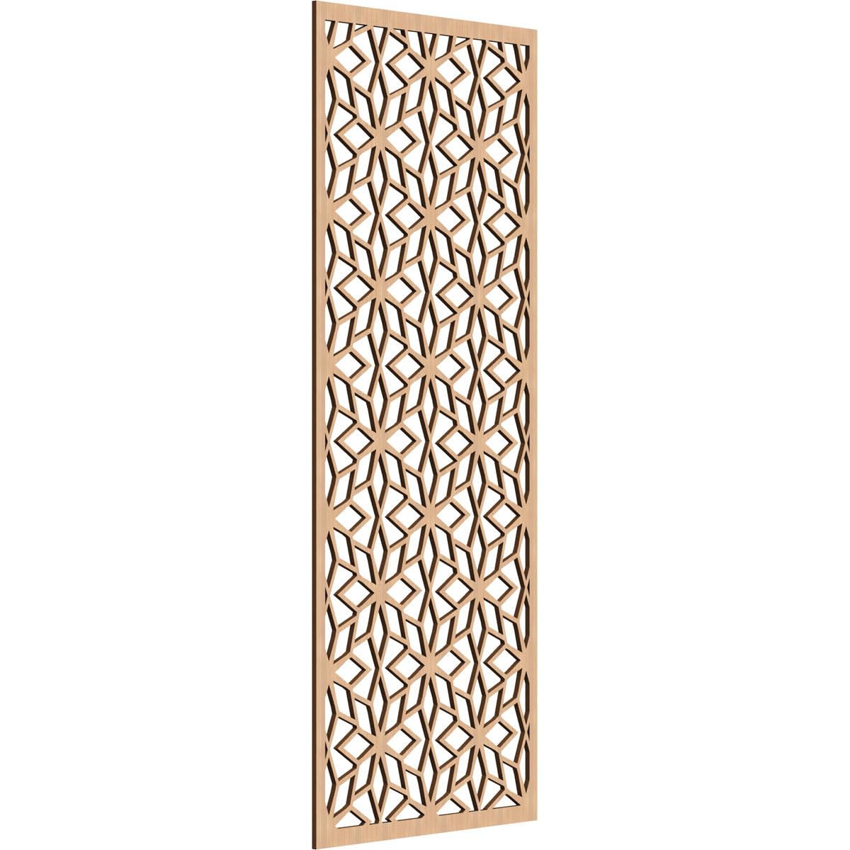 Lake Decorative Pierced Fretwork Wood Wall Panels, 27 3/8"W x 69 3/8"H x 3/8"T, Hickory