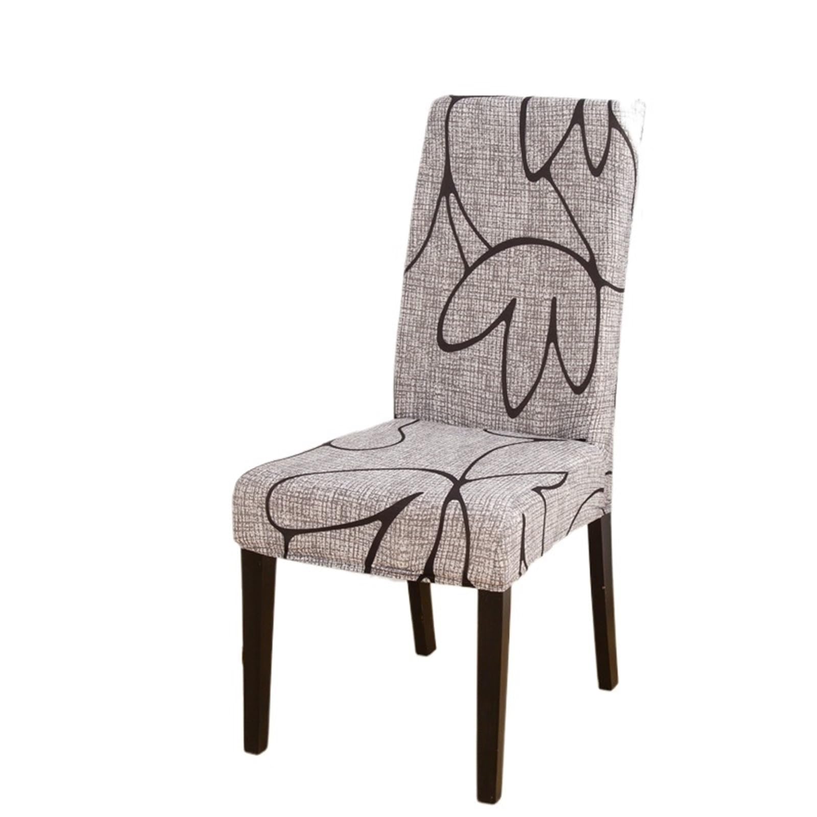 ITRHJTGP Chair Covers Leaf Pattern Elastic Chair Cover - Washable And Universal Dining, Suitable For Living Room, Hotel(F,6PC)