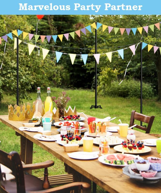 Miniatura 6 de Soporte de poste de luz de 10 pies  Cadena de luces al aire libre para colgar, uso para patio trasero, jardín, patio, fiesta, festival, boda,