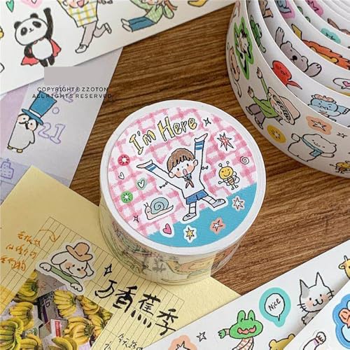 Alideco 1pcs Decorative Adhesive Tapes Cartoon Girl Molinta Dressing Washi Tape Great for Bullet Journal Supplies, Arts, Scrapbook, DIY Crafts, Planners (azhuozaizhene)