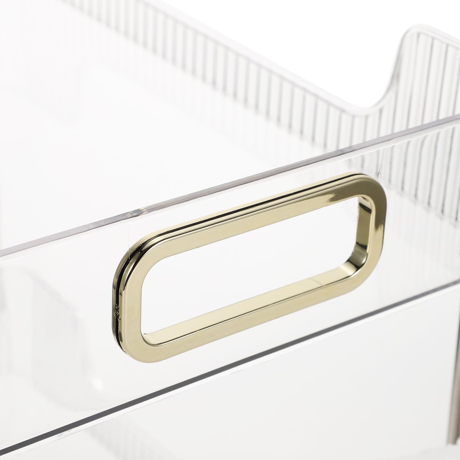 Organizer Bagno Doppio Ripiano Trasparente Portaoggetti Cosmetici Resistente e Spazioso per Lavabo e Toeletta Salvaspazio per Shampoo Detergenti e Prodotti Viso