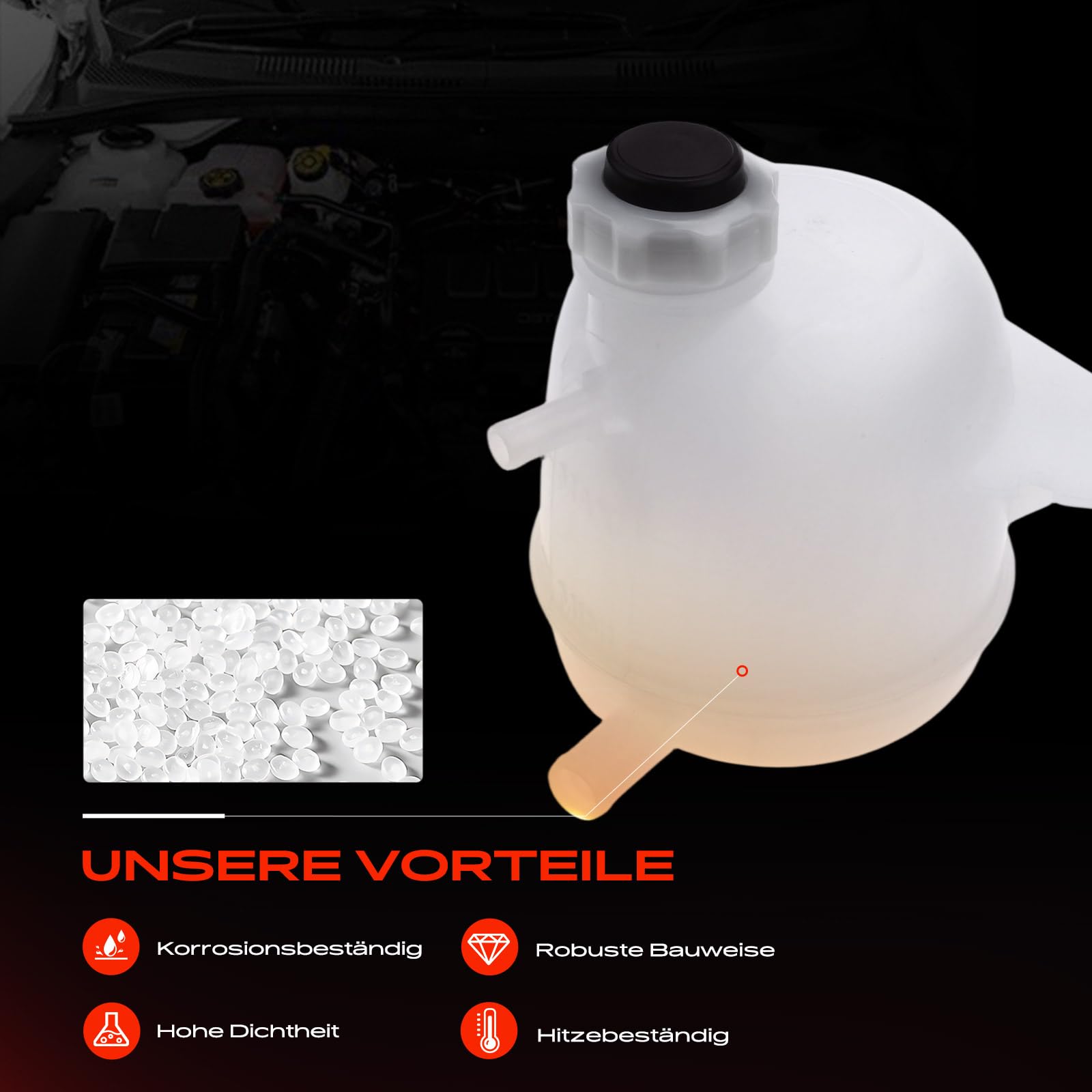 Frankberg Ausgleichsbehälter Kühlemittel Mit Deckel für Clio II Kangoo Dacia Duster Logan Thalia I 1997-2020 7701470460