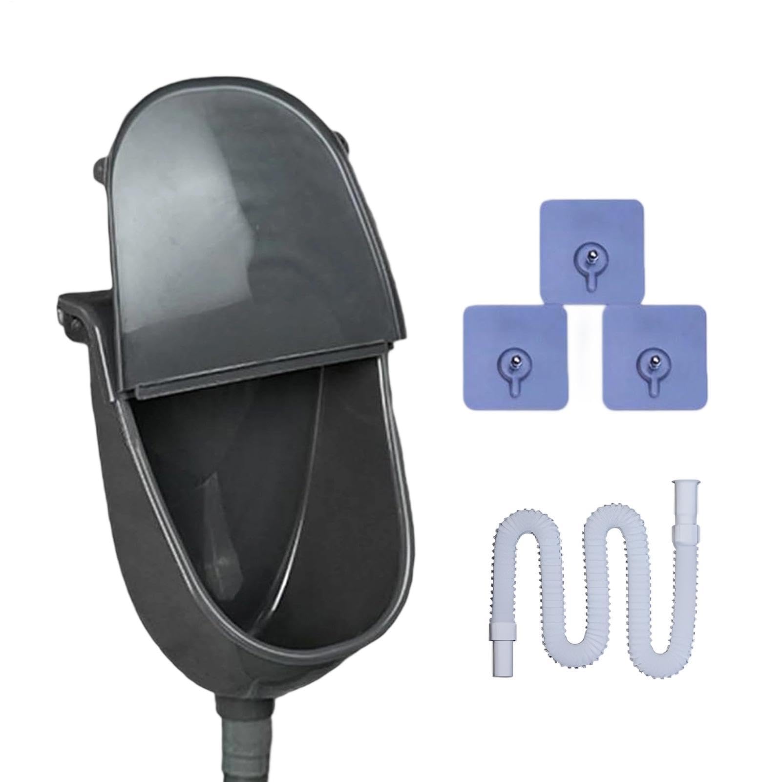 Wasserlos Urinal Mit Deckel Komplett Set - Tragbares Wandurinal Mit Ablaufschlauch Für Garten Outdoor - Wandpissbecken Für Herren