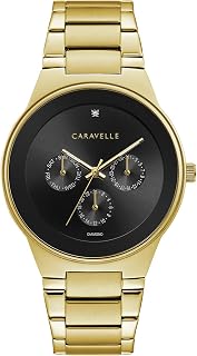 Caravelle Men's Modern Multi-Function Stainless Steel Watch, Day/Date, 24 Hour Time, 40mm