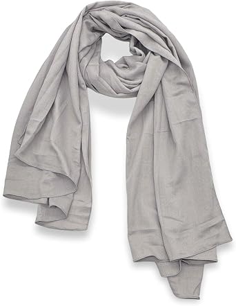 Cotton Blend Vintage Soft Scarf With Fringed Edges