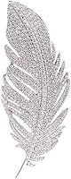 DtjaJewelry Rhinestone Feather Crystal Brooch Pin - Elegant Leaf Lapel Pins for Women Men, Wedding Suit Hat Bag Accessories