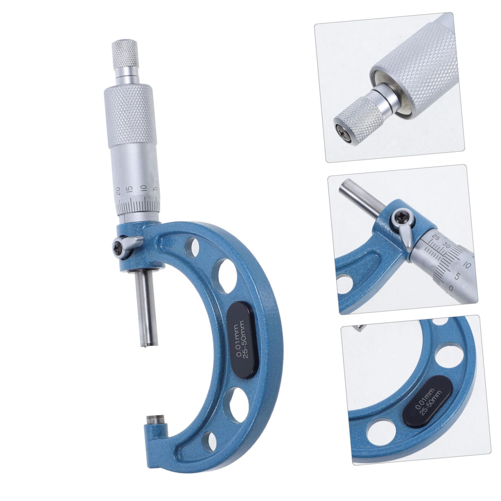 Luxshiny Micrometro Esterno in Acciaio Inox Precisione per Misurazioni di Esterno da Strumento di Misura Meccanico per Hobbisti e Meccanici