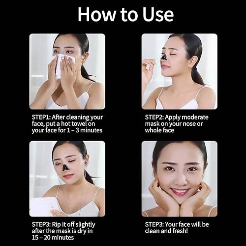 Miniatura 7 de Máscara de eliminación de puntos negros, máscara facial negra, máscara facial purificadora de carbón de bambú, elimina el acné de puntos negros,