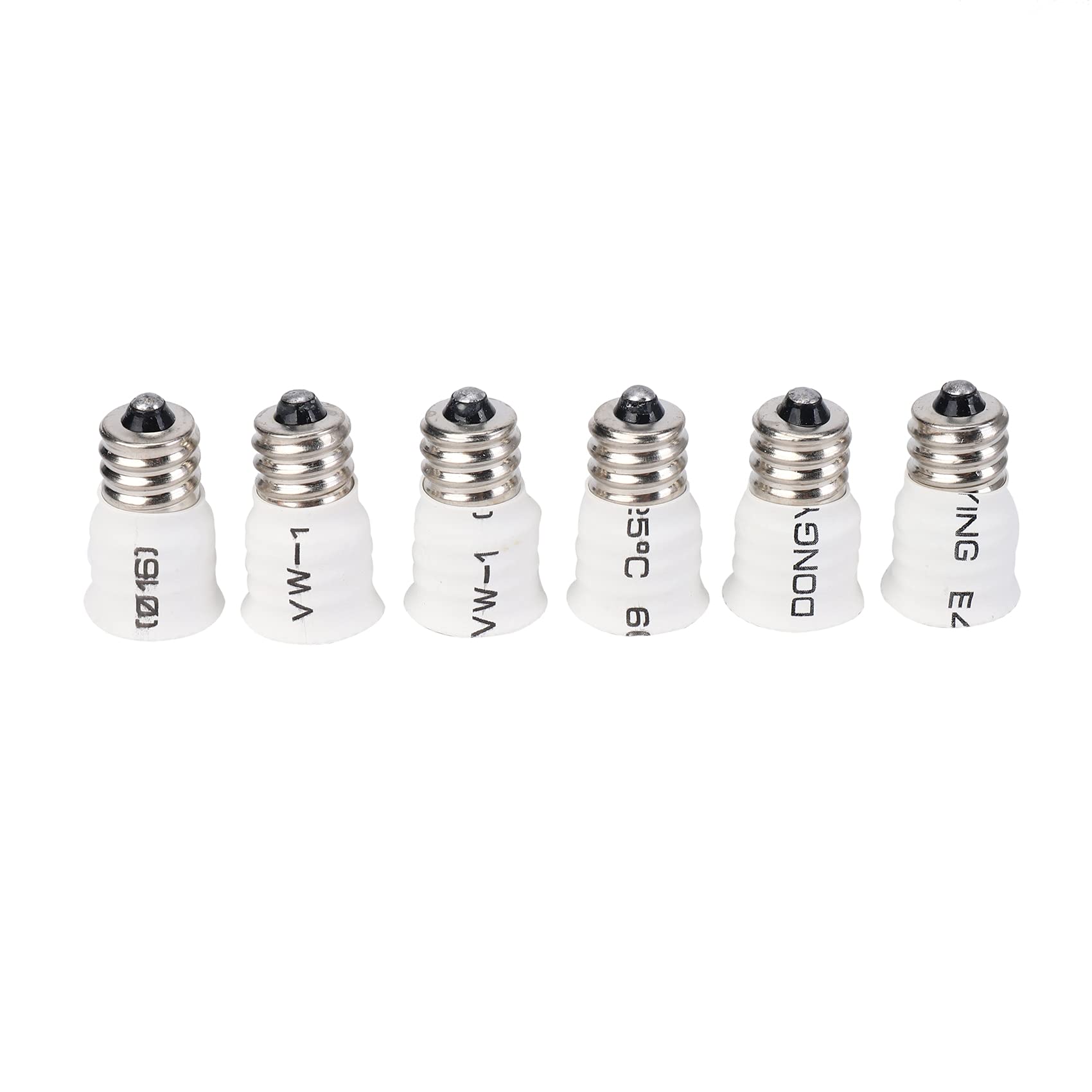 6-Pack E12 to E14 White Bulb Converter LED Light Holder Lamp Adapter Socket Changer High