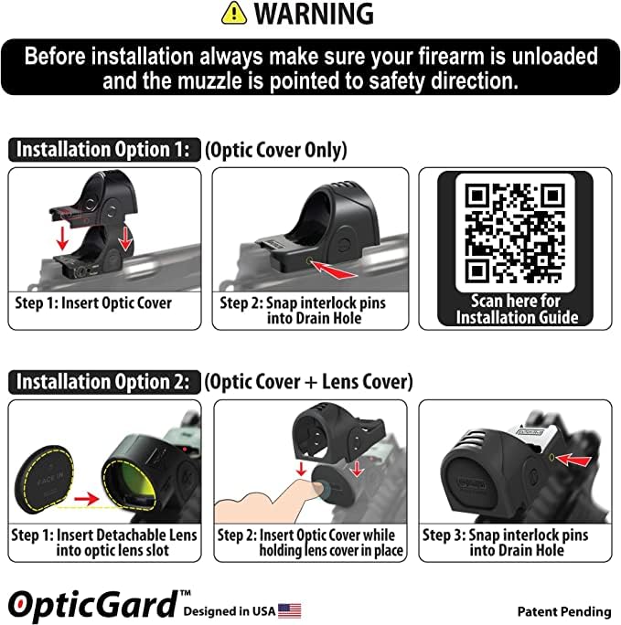 Scope Optics Cover for SIG SAUER ROMEO5, Trijicon MRO, HOLOSUN HE403B HS403C HM3X, Bushnell Trophy TRS Series,Scopecoat Neoprene Lens Covers (Black)