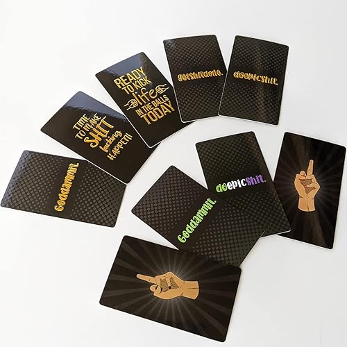 Miniatura 3 de Vladi Creative Mini tarjetas de cita sin censura: 35 afirmaciones positivas y humorísticas únicas para hombres y mujeres, con papel de aluminio y