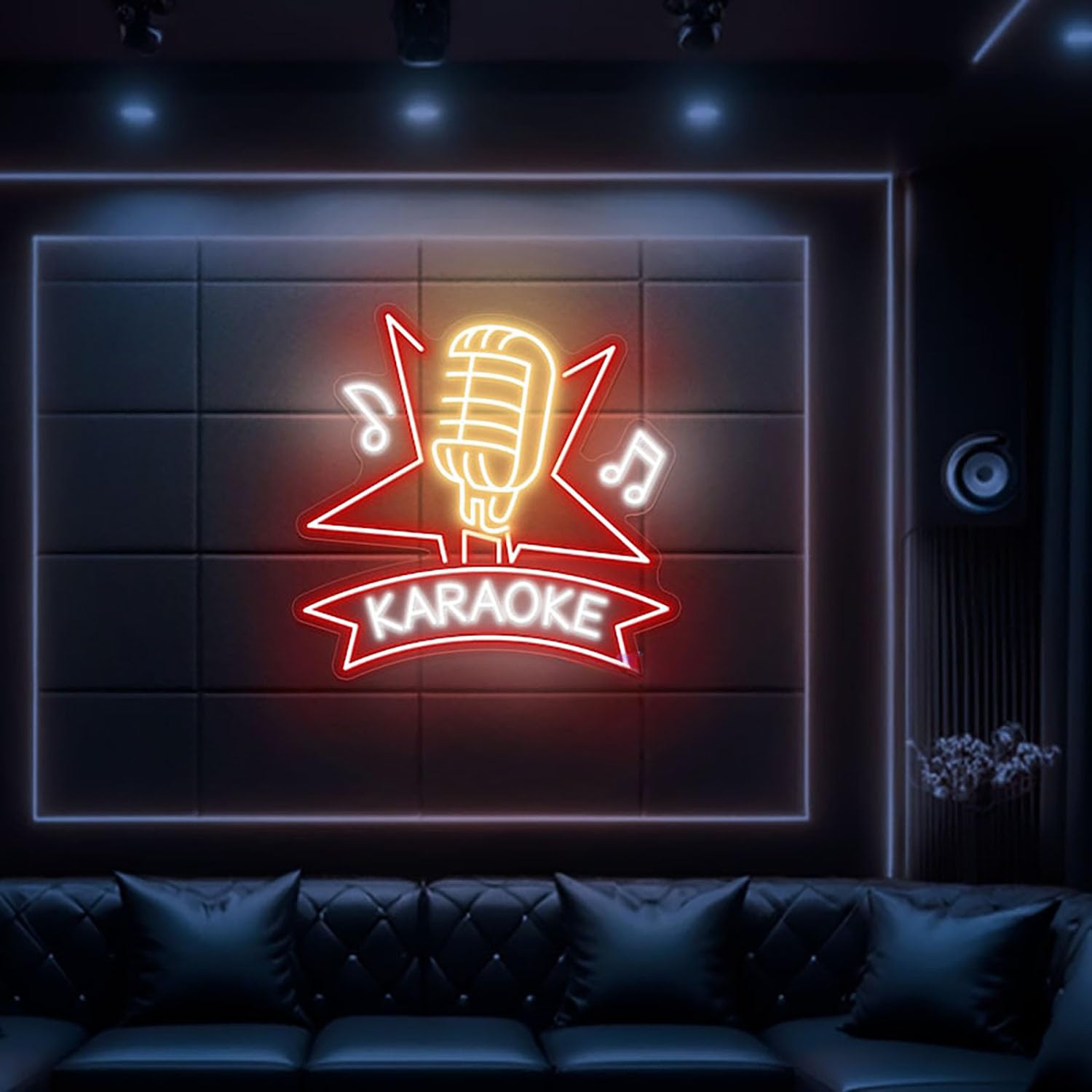 Karaoke Star LED Neon Sign for Wall Decor USB Adjustable Brightness Living Room Bars Pub Club Gatherings Art Wall Decor