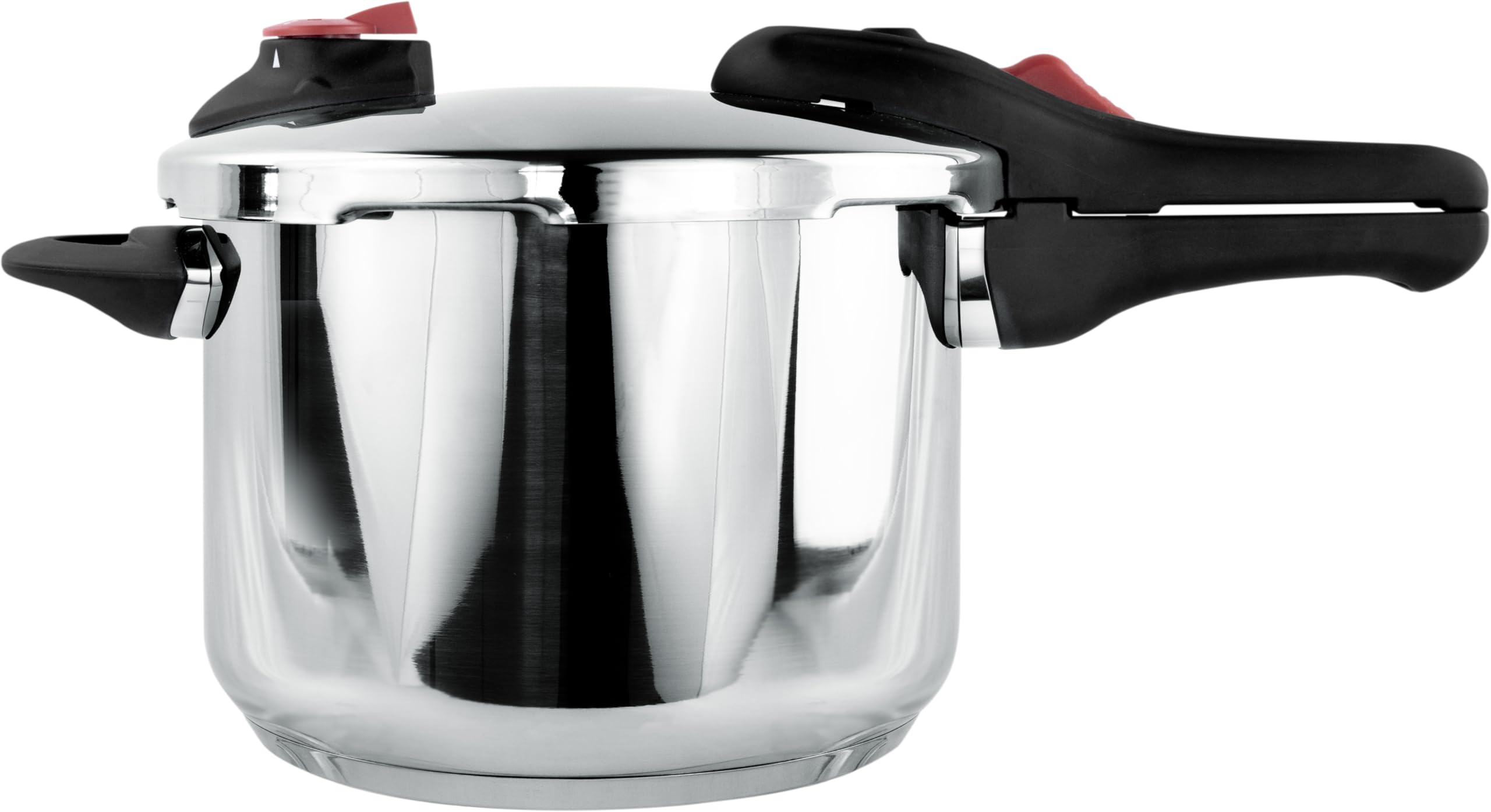 Nerthus FIH 1582 pentola a pressione acciaio inox 6 l con 2 livelli di pressione base full induction compatibile con tutti i piani cottura chiusura di sicurezza e precisione elevata