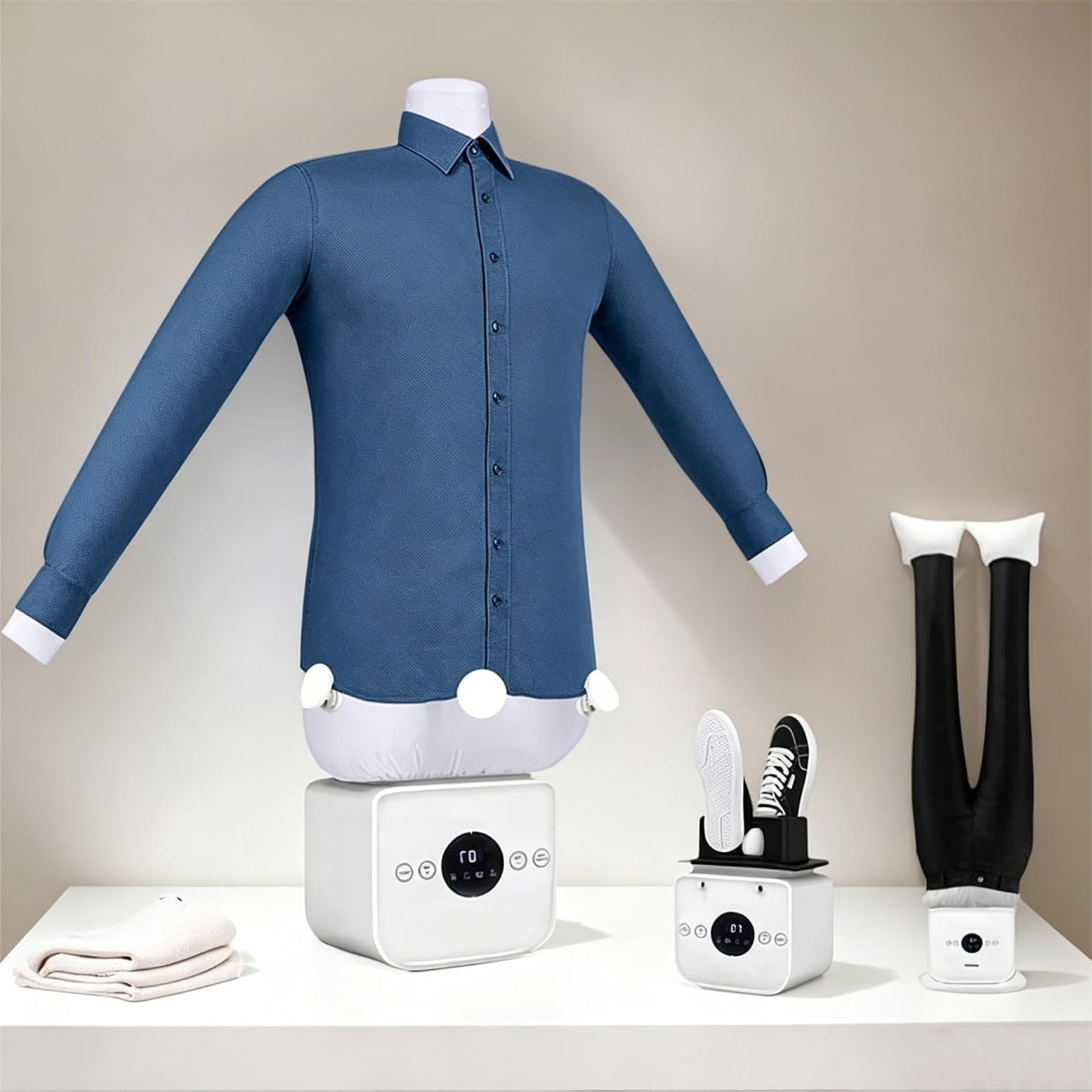 GYQSSD Automatic Ironing Machine, 1400W Vertical Steam Closet for Clothes, Portable Electric Clothes Dryer, Inflatable Shirt Ironing Machine, 8 Minutes Quick Ironed Dry