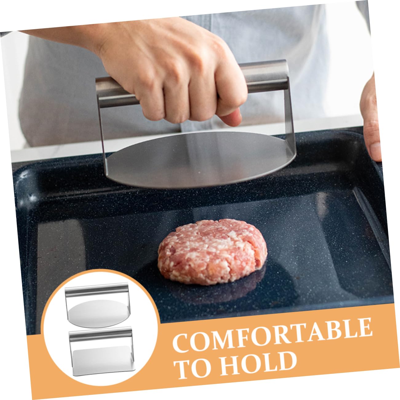 Toddmomy 2 Stück Burgerpresse Teiliges mit Ergonomischem Griff zum von Patties für Hamburger und Steaks Langlebiges Küchenwerkzeug für Grillliebhaber