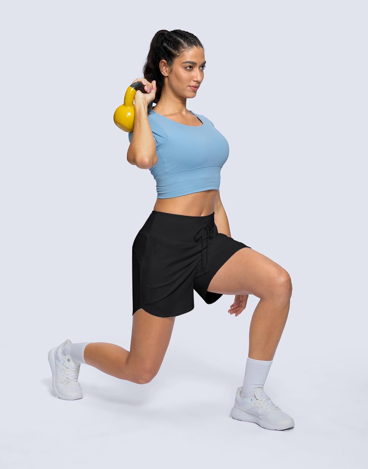 G Gradual Women's Athletic Shorts 5" Running Shorts for Women with 2 Zipper Pockets Quick Dry Lightweight Hiking Shorts - Image 5