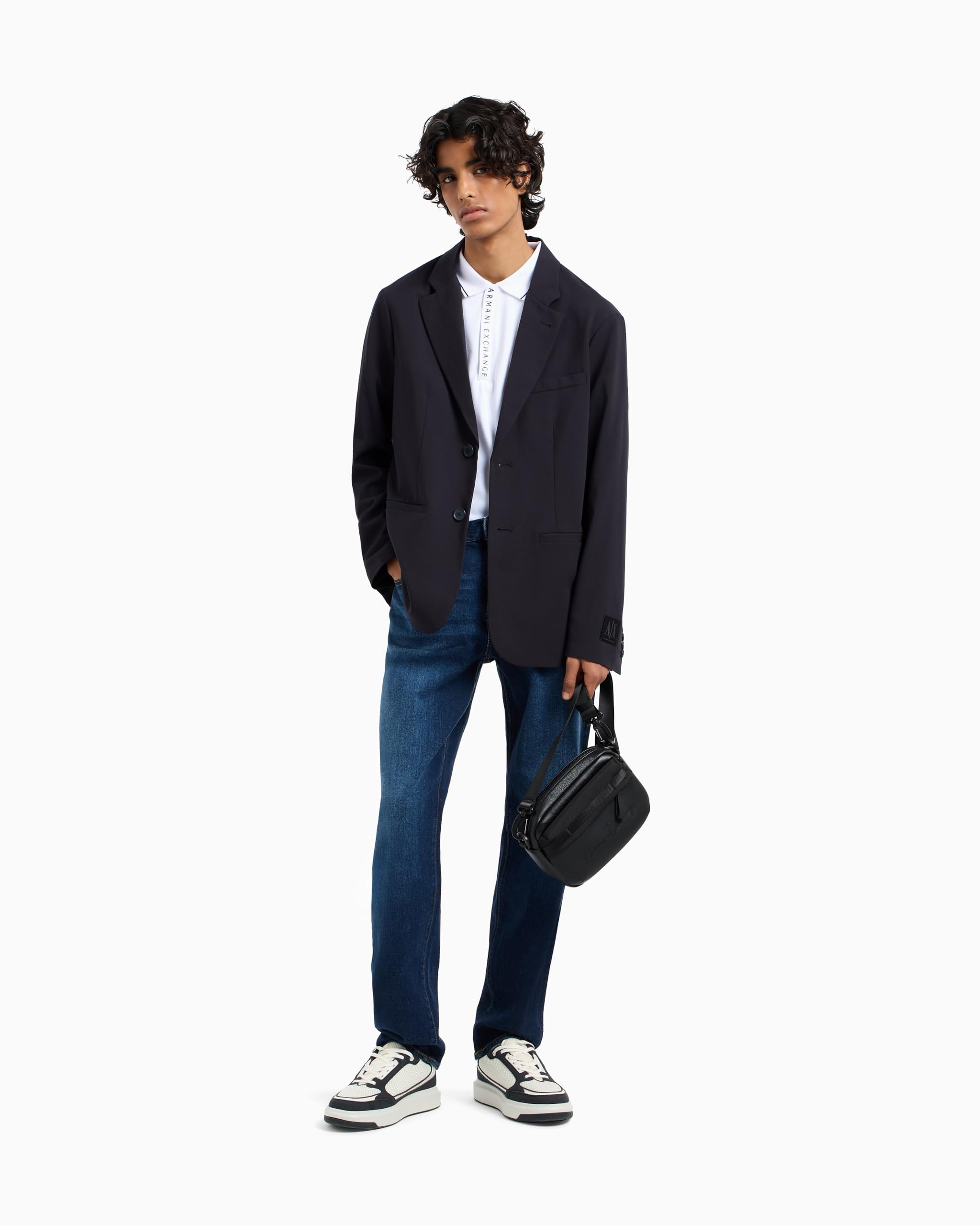 Armani Exchange Men's Slim 5 Pocket Jeans, Dark Blue, 32W x 30L