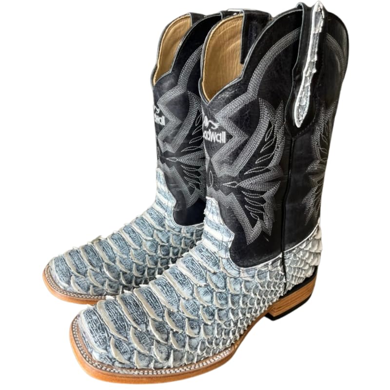 GadwallAR Men's Exotic Pattern Western Cowboy Slip-On Square Toe Boots in Leather-Alex Series Snake, Caiman & Ostrich Styling bota de vaquero para