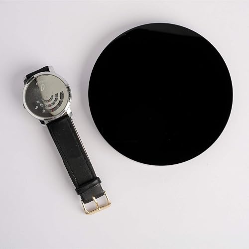 Miniatura 3 de Marsrut Scrying Mirror - Disco circular de obsidiana negra con soporte, obsidiana natural, energía de yoga de alquimia, herramientas de adivinación,