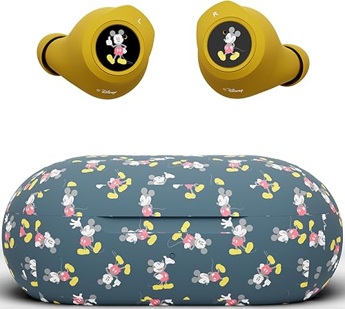 Miniatura 1 de Disney Mickey Mouse - Auriculares Bluetooth con funda de carga, auriculares inalámbricos Bluetooth con micrófono integrado y 30 horas de tiempo de