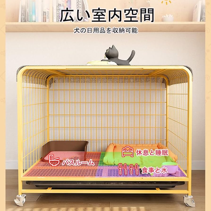 Amazon.co.jp: Hjxdxwdp 犬 ゲージ 屋根付き 大型犬 ゲージ