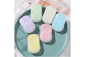 50Pcs Blue Portable Travel Soap Sheets For Clean Hands