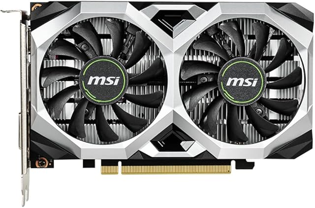 MSI GeForce GTX 1650 D6 VENTUS XS OC Graphics Card '4GB GDDR6, 1620MHz, 128-bit, PCI Express x16 Gen 3, DisplayPort, HDMI, DVI-D, Dual Fan Cooling System'