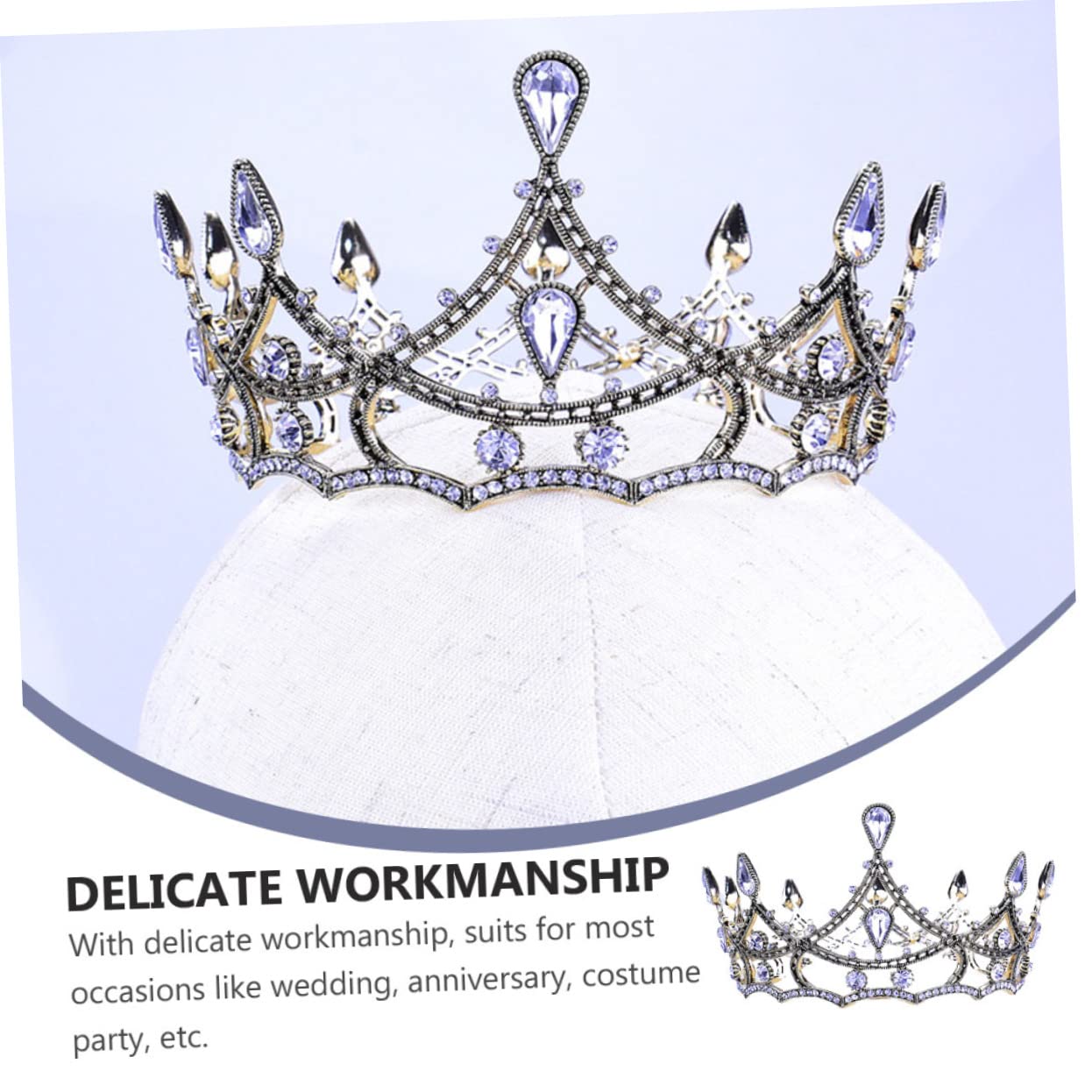 Beaupretty 2piezas Tiara Novia Retro Elegante De Rhinestones Para Bodas y Fiestas Adorno De Cabeza Chic y Sofisticado Accesorio De Boda Esencial Para Look