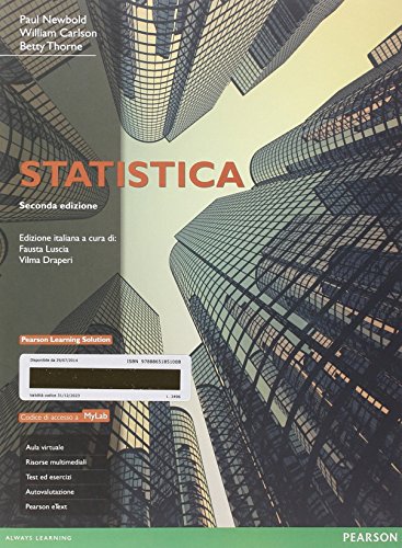 Statistica. Ediz. MyLab. Con aggiornamento online. Con e-book