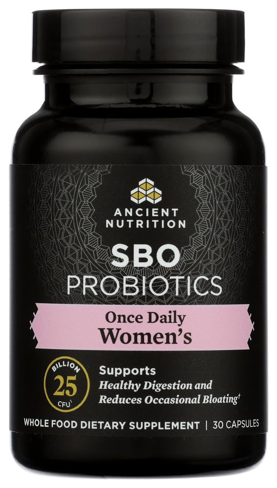 Ancient Nutrition SBO Probiotics for Women, 25 Billion CFUs* Once Daily Once Daily Women's 30 Count