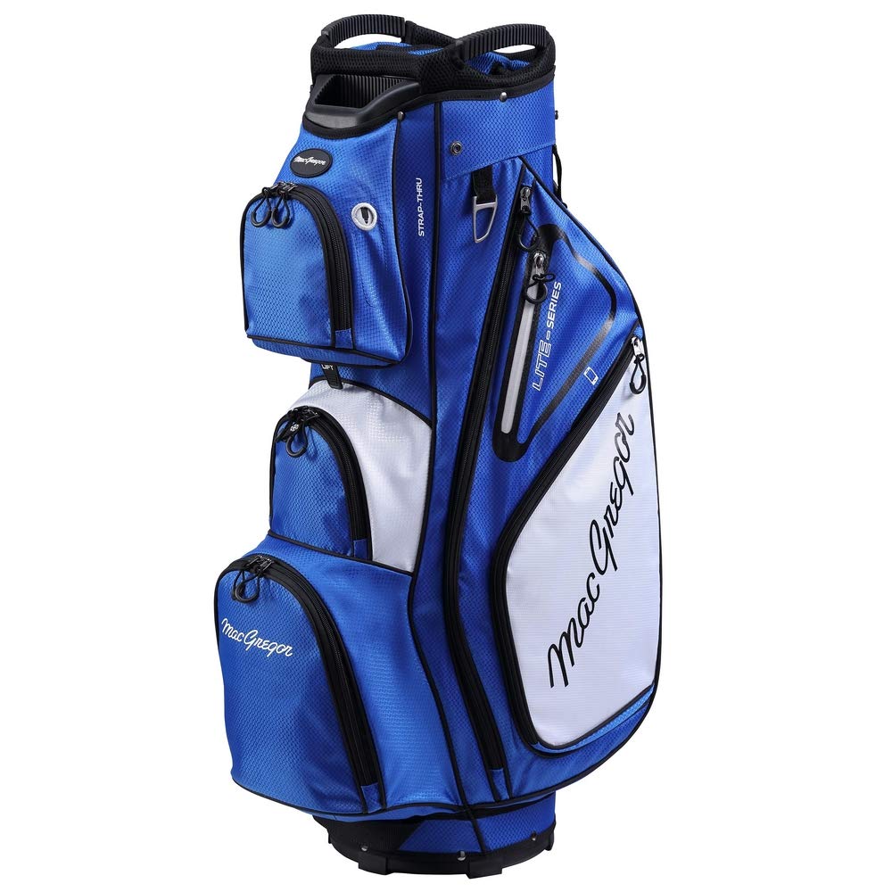 MacGregor Golf VIP Deluxe 14-Way Trolley Bag, 9.5" Top, Blue/White