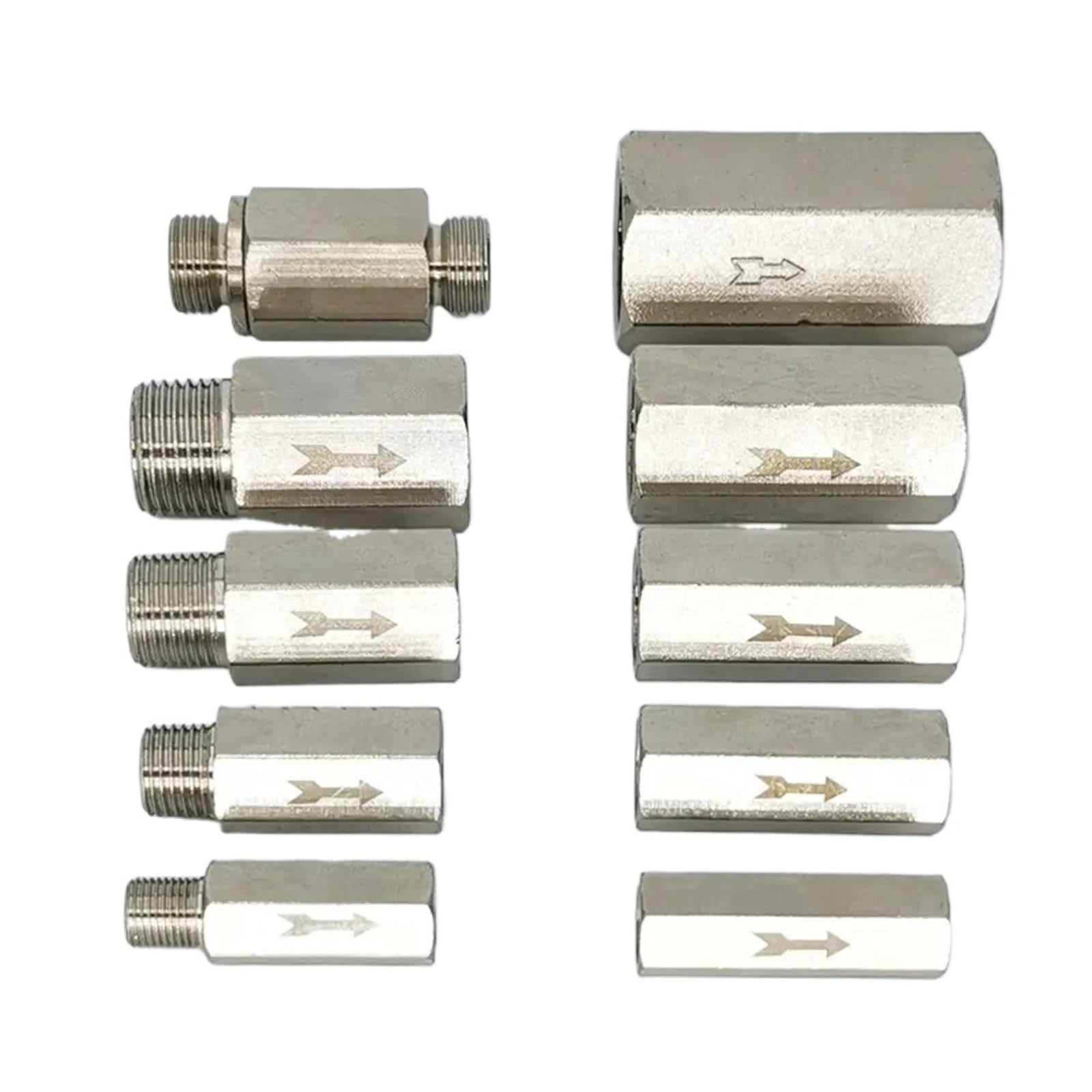 1/8" 1/4" 3/8" 1/2" 3/4" 1" Brass 1 Way Non-Return Check Valve(Female to Female,3/8")