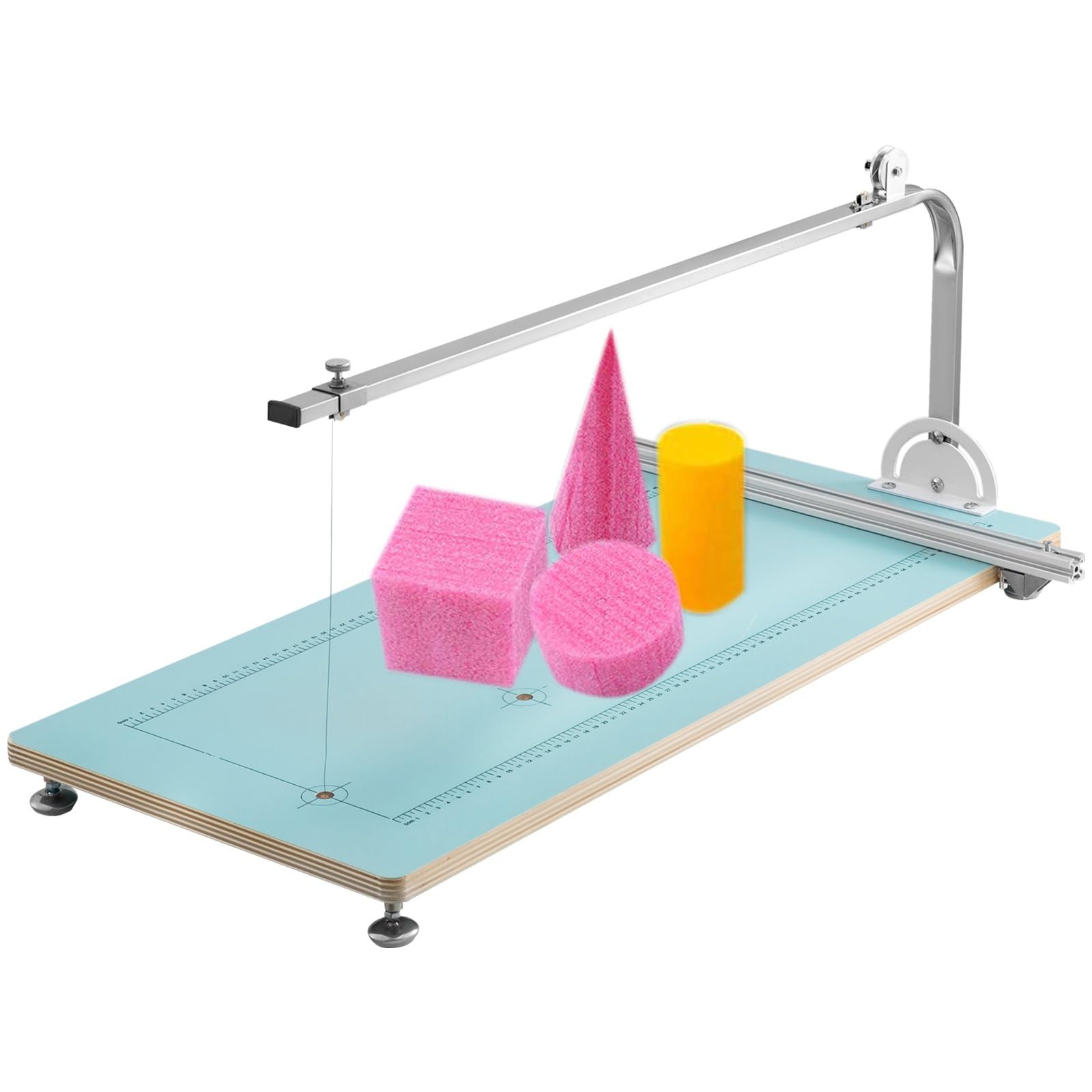 20CM Heißer Draht-Schaumschneider mit einstellbarer Temperatur, 58 x 33 cm Werkbank aus feuerfestem MDF, 46cm Schnittbreite, 25cm Höhenmax, 10-240V