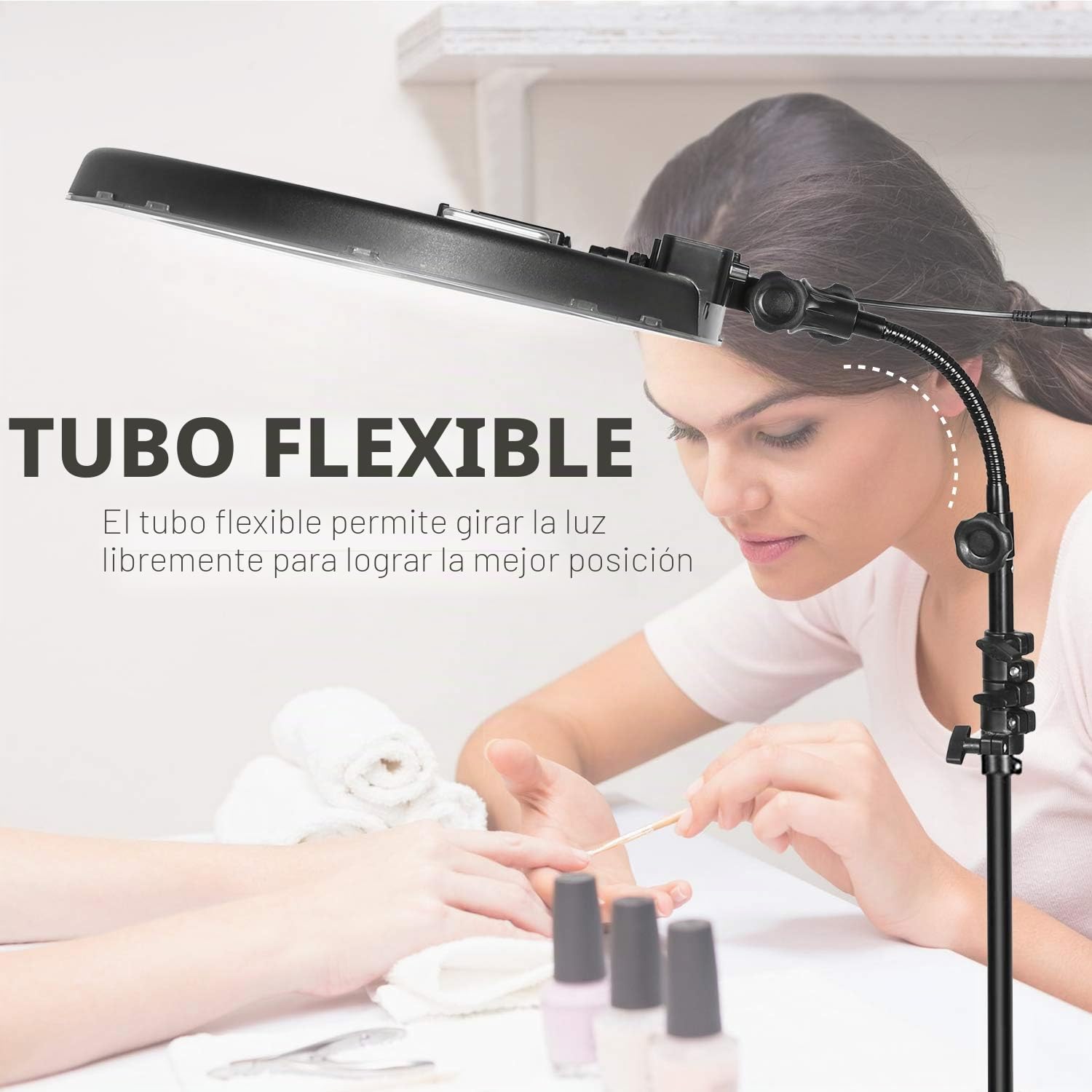 Neewer Anillo de Luz LED Regulable Iluminación Kit 48cm Exterior 52W 5500K Soporte de Luz Receptor para Teléfono Inteligente Youtube Autorretrato de Grabación